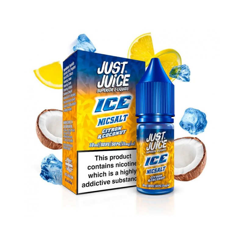 Liquid Just Juice Ice Salts - Citron Coconut 20mg 10ml Liquid Just Juice Ice Salts - Citron Coconut 20mg 10ml
