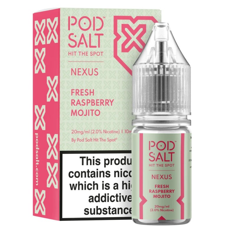 Liquid Pod Salt NEXUS 20mg 10ml - Fresh Raspberry Mojito