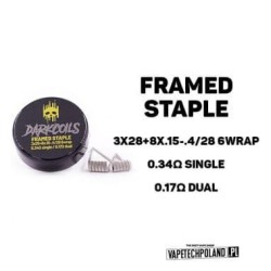 Grzałka DARK COILS - FRAMED STAPLE 0.17Ω (2SZT.)