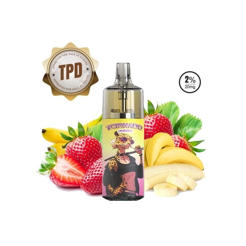 Tornado 10000 puffs 20mg - Strawberry Banana