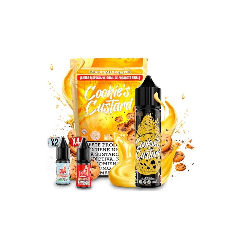 Longfill Oil4vap - Cookie Custard (Pack) 16/60ml Longfill Oil4vap - Cookie Custard (Pack) 16/60ml