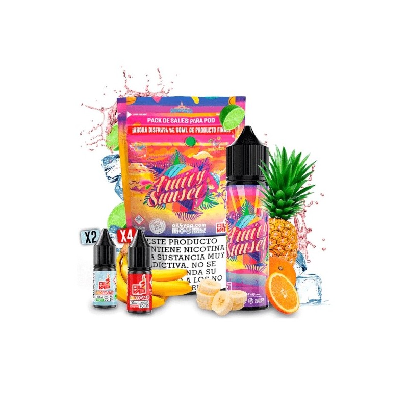 Longfill Oil4vap - Fruity Sunset (Pack) 16/60ml Longfill Oil4vap - Fruity Sunset (Pack) 16/60ml