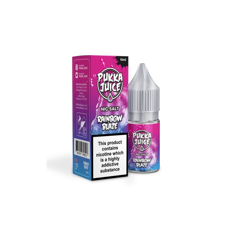 Liquid Pukka Juice 10ml - Rainbow Blaze 20mg salt