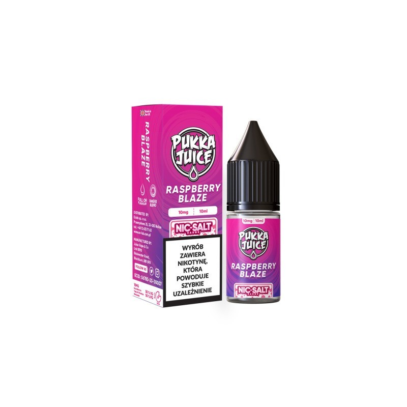 Liquid Pukka Juice Nic Salt 10ml - Raspberry Blaze 20mg Liquid Pukka Juice Nic Salt 10ml - Raspberry Blaze 20mg
