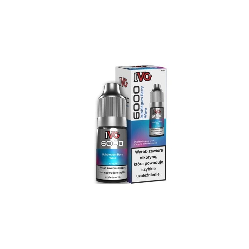 Liquid IVG 6000 Salt Bubblegum Berry Wave 20 mg 10 ml