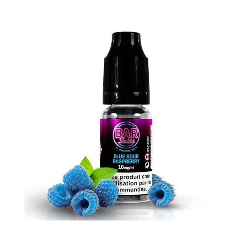 Liquid Blue Sour Raspberry 10ml - Vampire Vape Bar Salts 10mg