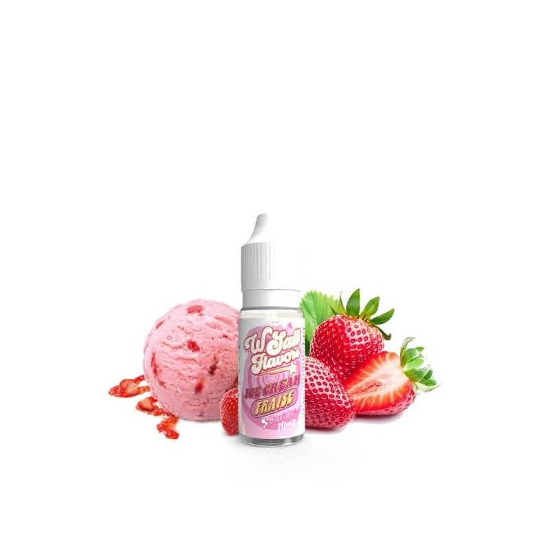 Liqud Ice Cream Fraise 10ml - Wsalt Flavour 10mg