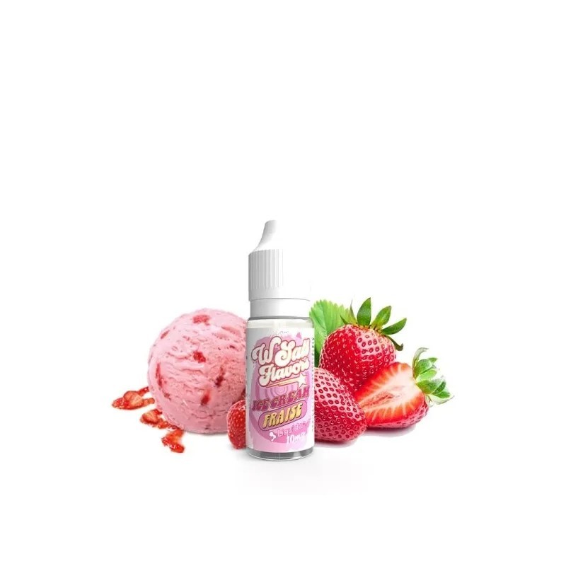 Liqud Ice Cream Fraise 10ml - Wsalt Flavour 20mg Liqud Ice Cream Fraise 10ml - Wsalt Flavour 20mg