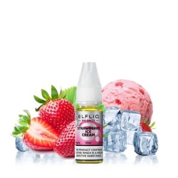 Liquid ELFBAR ELFLIQ Salt - Strawberry Ice Cream (Strawberry Snow) 20mg 10ml