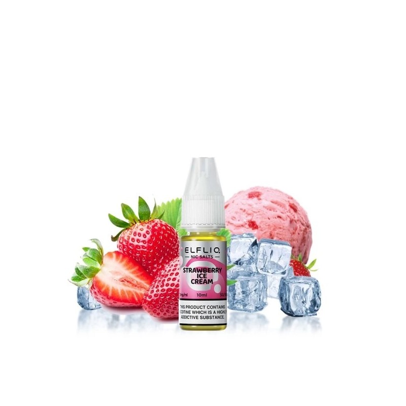 Liquid ELFBAR ELFLIQ Salt - Strawberry Ice Cream (Strawberry Snow) 20mg 10ml Liquid ELFBAR ELFLIQ Salt - Strawberry Ice Cream (Strawberry Snow) 20mg 10ml