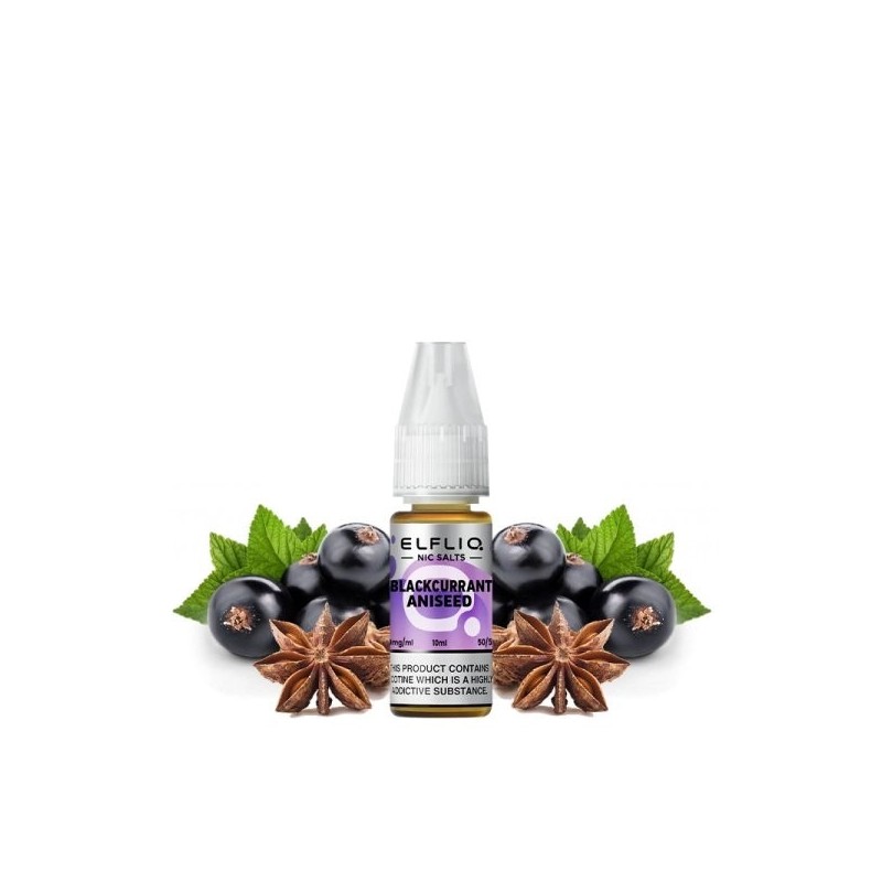 Liquid ELFBAR ELFLIQ Salt - Blackcurrant Aniseed 20mg 10ml Liquid ELFBAR ELFLIQ Salt - Blackcurrant Aniseed 20mg 10ml