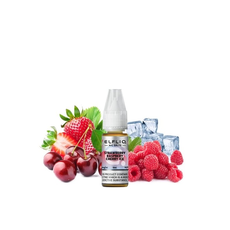 Liquid ELFBAR ELFLIQ Salt - Strawberry Raspberry Cherry Ice 20mg 10ml