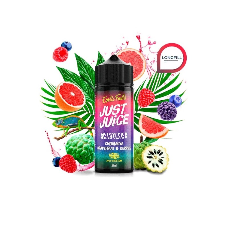 Longfill Just Juice Exotic Fruits - Cherimoya Grapefruit Berries 24/120ml Longfill Just Juice Exotic Fruits - Cherimoya Grapefruit Berries 24/120ml