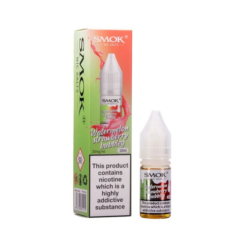Liquid Smok Nic Salts 10 ml - Watermelon Strawberry Bubbly 20mg Liquid Smok Nic Salts 10 ml - Watermelon Strawberry Bubbly 20mg