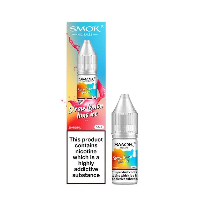 Liquid Smok Nic Salts 10 ml - Straw Lemon Lime Ice 20mg Liquid Smok Nic Salts 10 ml - Straw Lemon Lime Ice 20mg