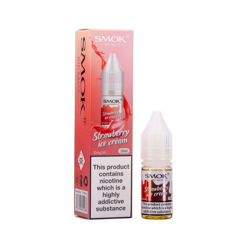 Liquid Smok Nic Salts 10 ml - Strawberry Ice Cream 20mg Liquid Smok Nic Salts 10 ml - Strawberry Ice Cream 20mg