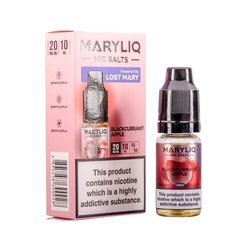Liquid Maryliq Nic Salts 10ml - Blackcurrant Apple 20mg Liquid Maryliq Nic Salts 10ml - Blackcurrant Apple 20mg