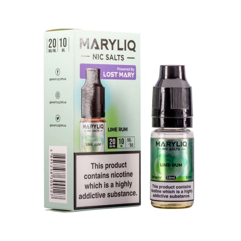Liquid Maryliq Nic Salts 10ml - Lime Rum 20mg Liquid Maryliq Nic Salts 10ml - Lime Rum 20mg