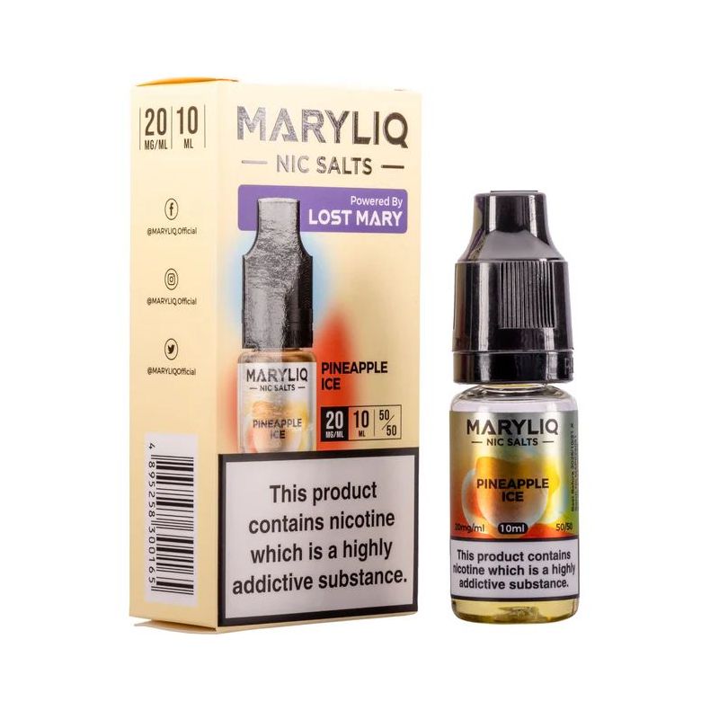 Liquid Maryliq Nic Salts 10ml - Pineapple Ice 20mg Liquid Maryliq Nic Salts 10ml - Pineapple Ice 20mg