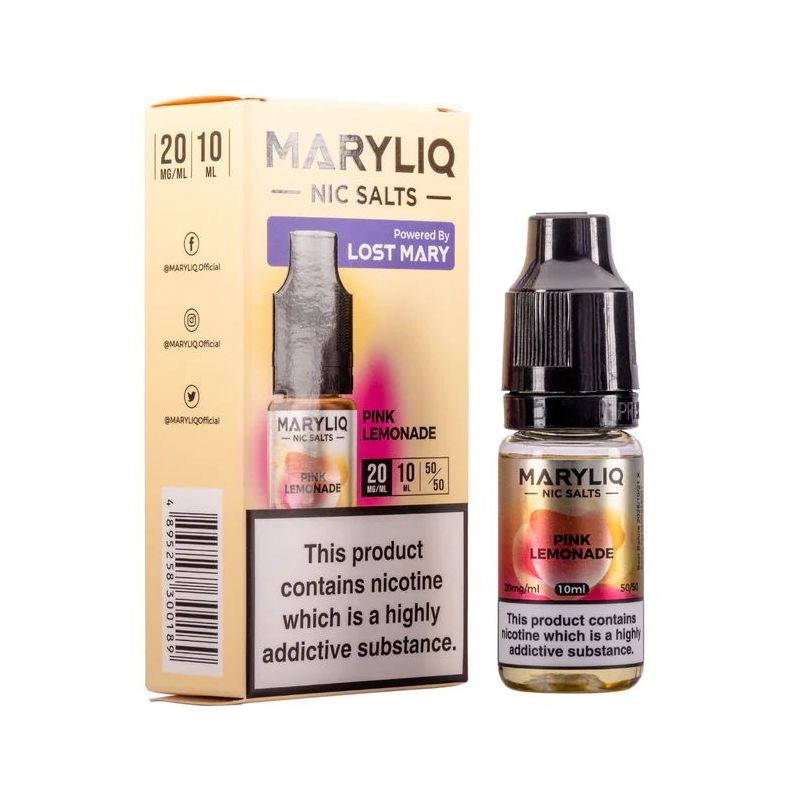 Liquid Maryliq Nic Salts 10ml - Pink Lemonade 20mg Liquid Maryliq Nic Salts 10ml - Pink Lemonade 20mg