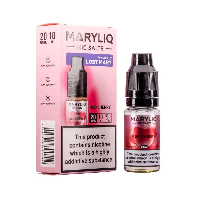 Liquid Maryliq Nic Salts 10ml - Red Cherry 20mg Liquid Maryliq Nic Salts 10ml - Red Cherry 20mg
