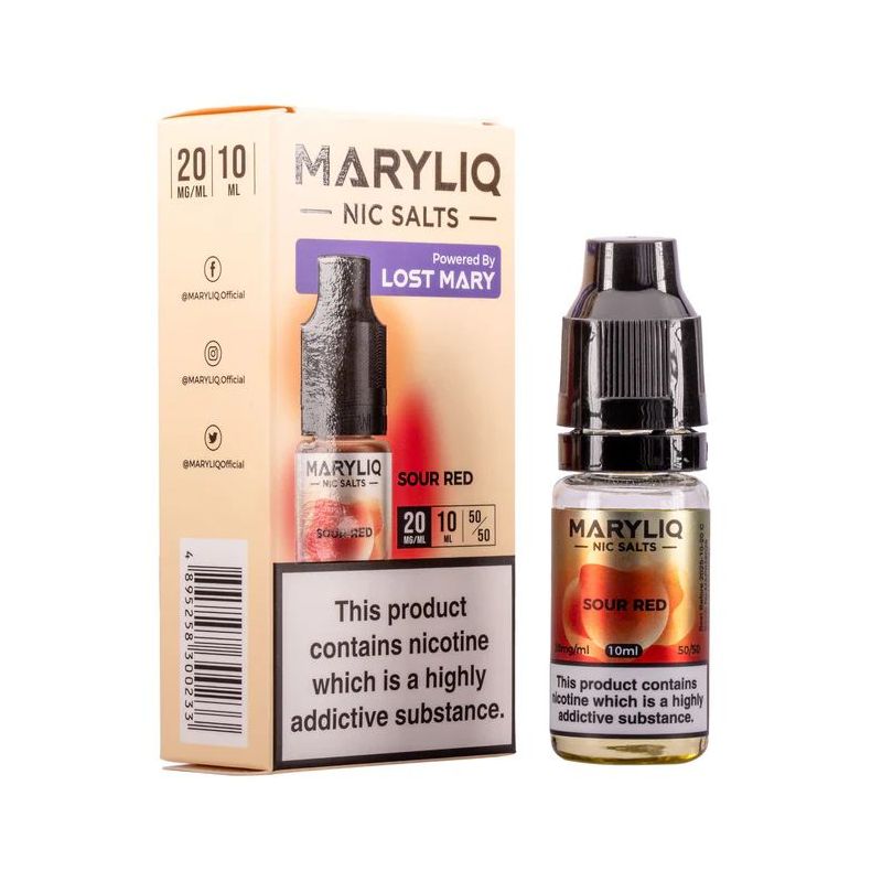 Liquid Maryliq Nic Salts 10ml - Sour Red 20mg Liquid Maryliq Nic Salts 10ml - Sour Red 20mg