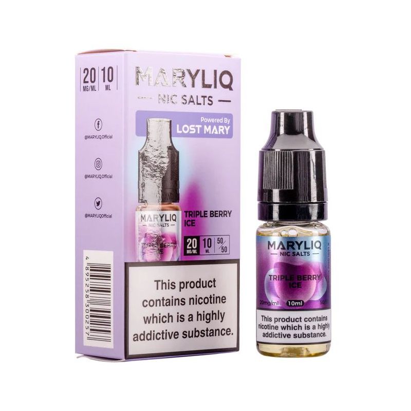 Liquid Maryliq Nic Salts 10ml - Triple Berry Ice 20mg Liquid Maryliq Nic Salts 10ml - Triple Berry Ice 20mg