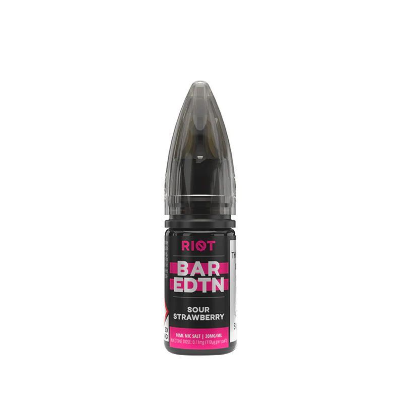 Liquid Riot Squad BAR EDTN 10ml - Sour Strawberry 20mg Liquid Riot Squad BAR EDTN 10ml - Sour Strawberry 20mg