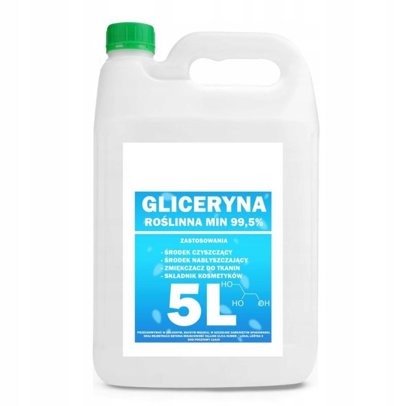 5L Gliceryna Gliceryna Farmaceutyczna 99,5% 5L ~ 6,3Kg ( Bańka) 5L Gliceryna Gliceryna Farmaceutyczna 99,5% 5L ~ 6,3Kg ( Bańka)