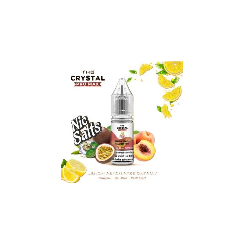 Liquid Crystal Promax Salt - Lemon Peach Passionfruit 20mg 10ml Liquid Crystal Promax Salt - Lemon Peach Passionfruit 20mg 10ml