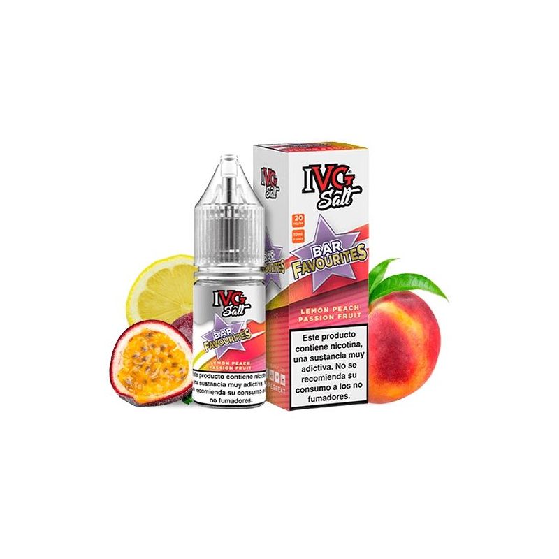 Liquid IVG Favourite Bar Salts - Lemon Peach Passion Fruit 20mg 10ml Liquid IVG Favourite Bar Salts - Lemon Peach Passion Fruit 20mg 10ml
