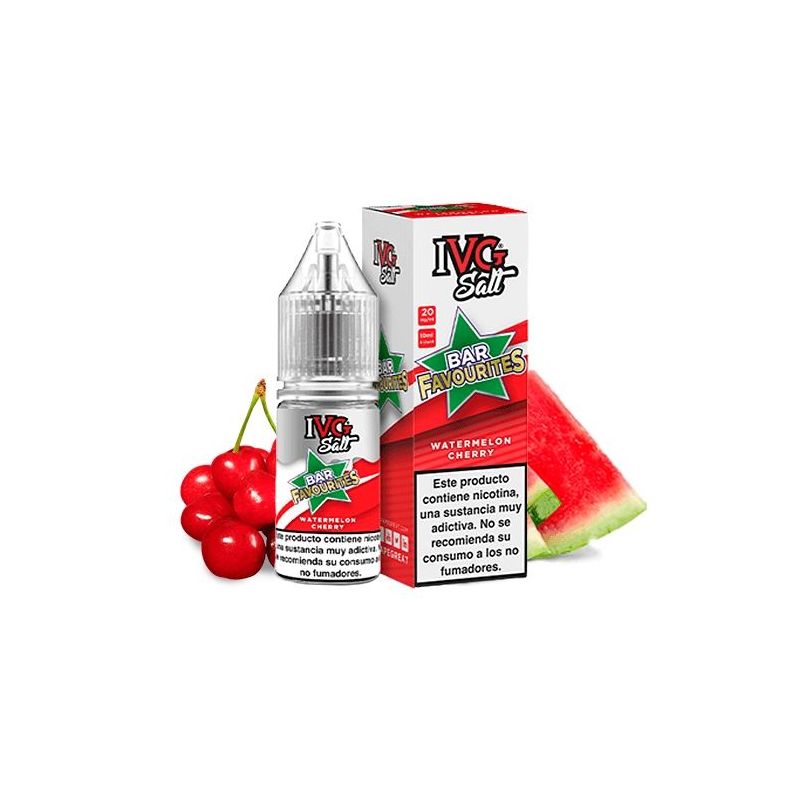 Liquid IVG Favourite Bar Salts - Watermelon Cherry 20mg 10ml Liquid IVG Favourite Bar Salts - Watermelon Cherry 20mg 10ml