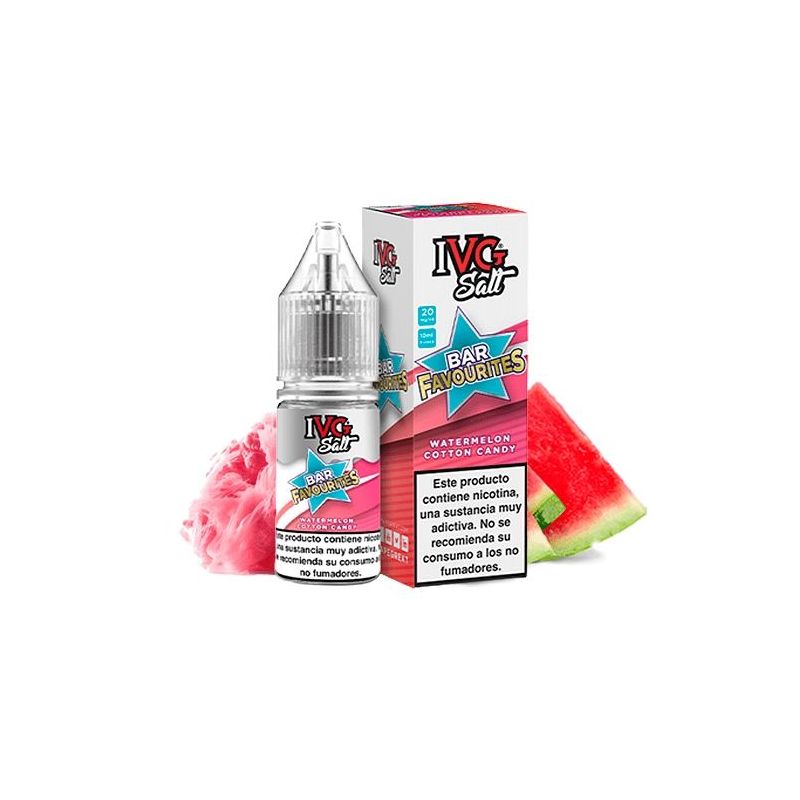 Liquid IVG Favourite Bar Salts - Watermelon Cotton Candy 20mg 10ml Liquid IVG Favourite Bar Salts - Watermelon Cotton Candy 20mg 10ml