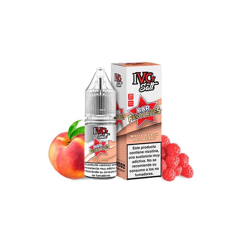 Liquid IVG Favourite Bar Salts - White Peach Raspberry 20mg 10ml Liquid IVG Favourite Bar Salts - White Peach Raspberry 20mg 10ml