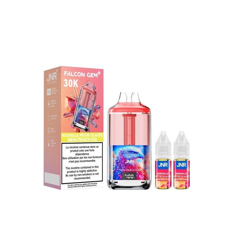 Puff 30K Falcon Gem+ 20mg - JNR - Nouvelle Pêche Glacée Puff 30K Falcon Gem+ 20mg - JNR - Nouvelle Pêche Glacée