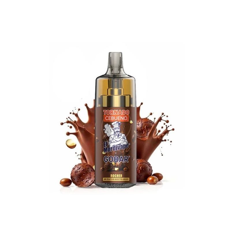 El Mordjvape & Chocovape Dubaï 0.7Ω 20mg - Cebueno x Tornado 10000 by Gobar - Rocher El Mordjvape & Chocovape Dubaï 0.7Ω 20mg - Cebueno x Tornado 10000 by Gobar - Rocher