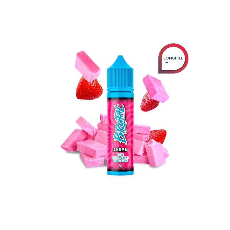 Longfill Brutal Drinks By Just Juice - Sour Strawberry Bubblegum 12/60ml