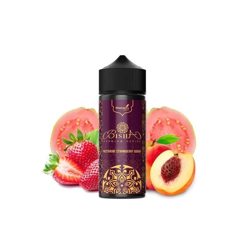 Premix Bisha by Omerta Liquids - Nectarine Strawberry Guava 100/120ml