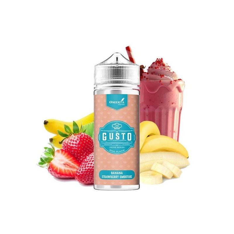 Premix Gusto by Omerta Liquids - Banana Strawberry Smoothie 100/120ml Premix Gusto by Omerta Liquids - Banana Strawberry Smoothie 100/120ml