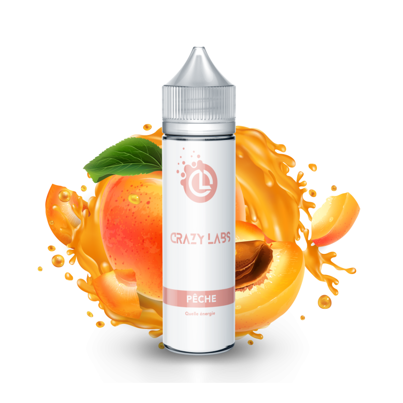 Premix Crazy Labs - Pêche 50/75ml Premix Crazy Labs - Pêche 50/75ml