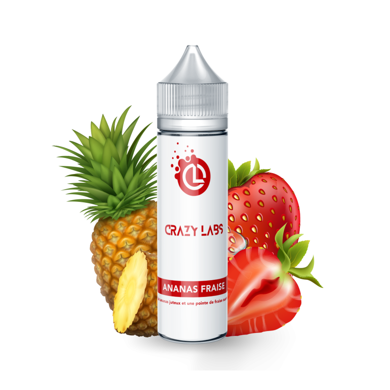Premix Crazy Labs - Ananas Fraise 50/75ml