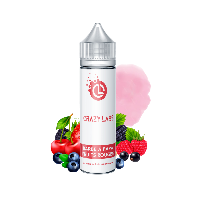 Premix Crazy Labs - Barbe à Papa Fruits rouges 50/75ml
