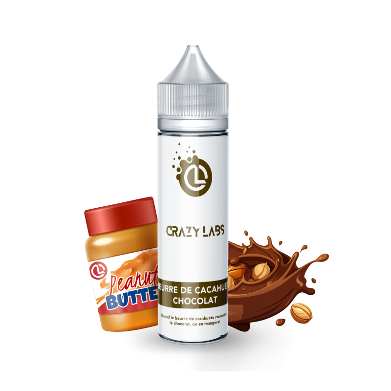 Premix Crazy Labs - Beurre De Cacahuete Chocolat 50/75ml