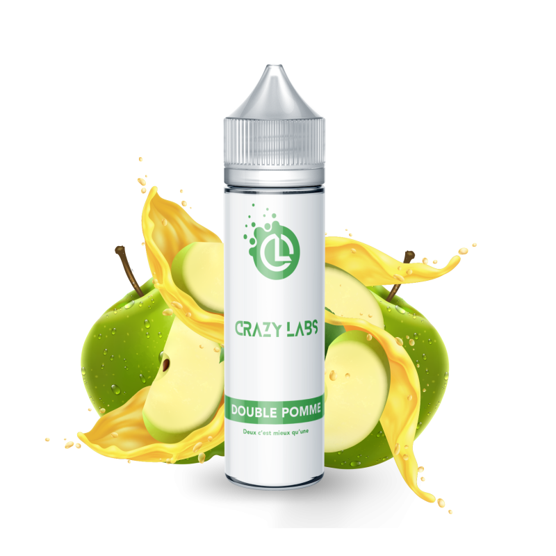 Premix Crazy Labs - Double Pomme 50/75ml Premix Crazy Labs - Double Pomme 50/75ml