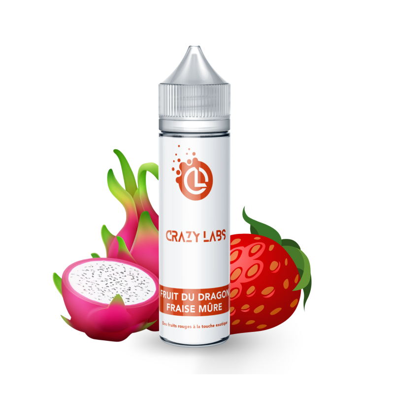 Premix Crazy Labs - Fruit du Dragon Fraise Mûre 50/75ml Premix Crazy Labs - Fruit du Dragon Fraise Mûre 50/75ml