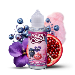 Premix Fruity Cool - BARBA À PAPA VIOLETTE MYRTILLE GRENADINE 100/120ml