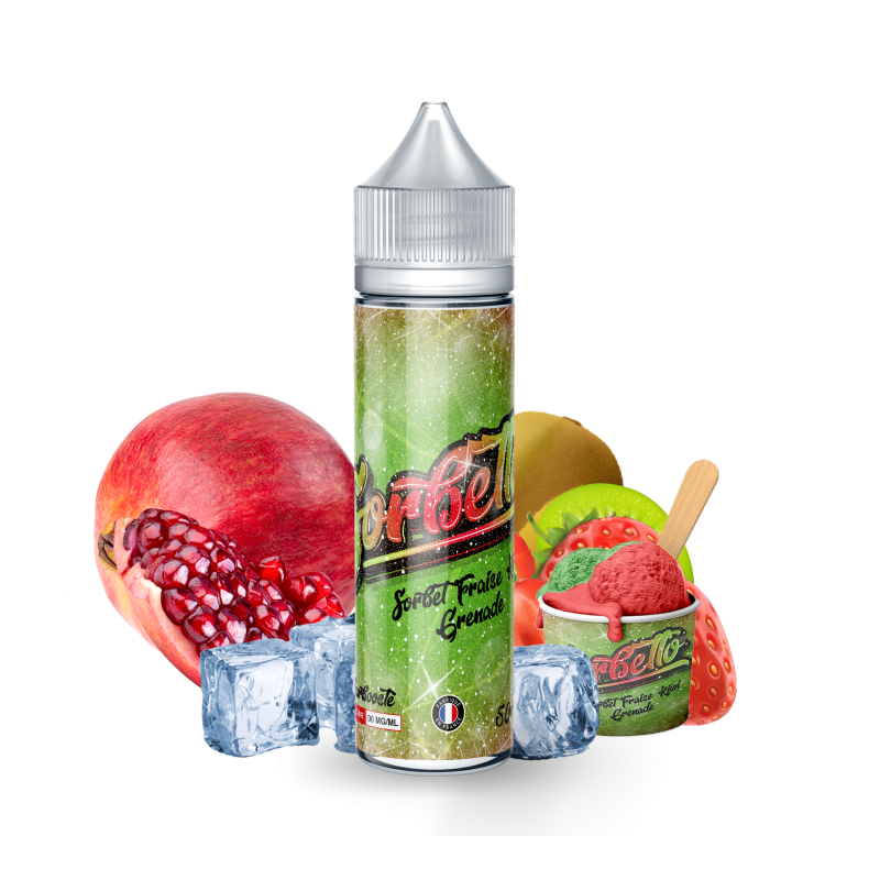 Premix Sorbetto - Sorbet Fraise Kiwi Grenade 50/60ml Premix Sorbetto - Sorbet Fraise Kiwi Grenade 50/60ml
