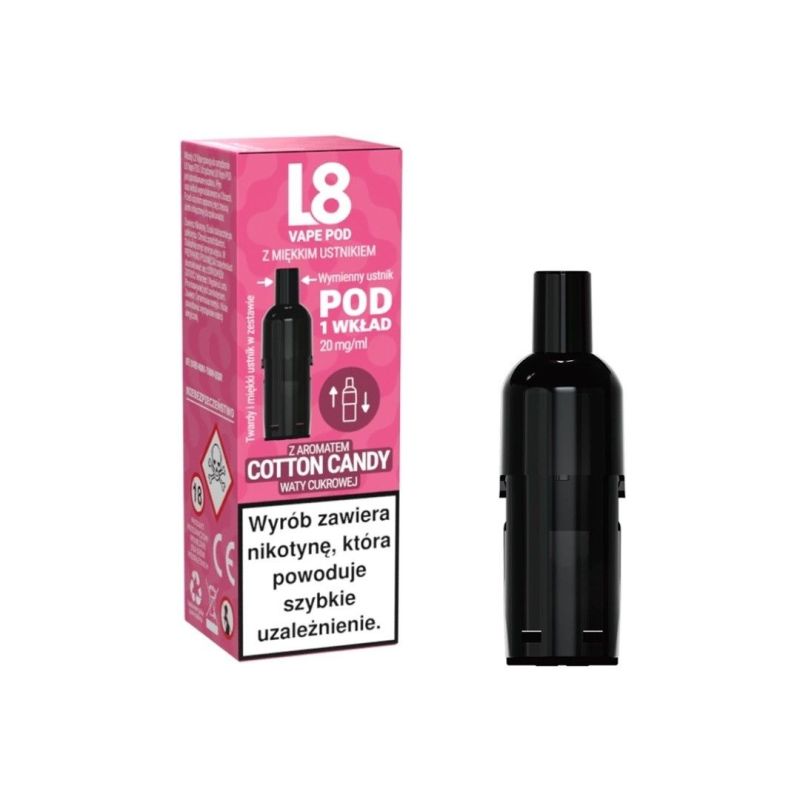 Wkład L8 Vape 800puff - Cotton Candy 20mg