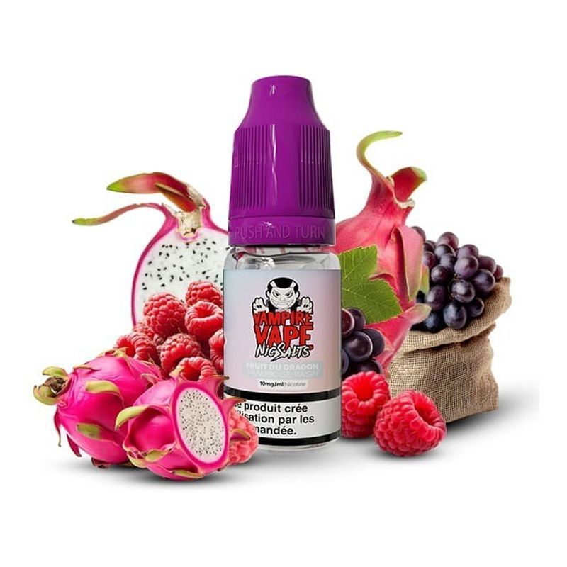 Liquid Vampire Vape NicSalts - Dragonfruit Rasp Grape (Fruit du Dragon Framboise Raisin) 10mg 10ml
