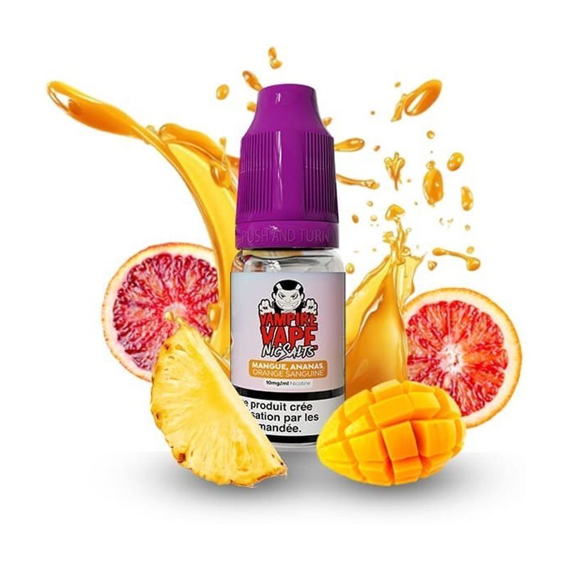 Liquid Vampire Vape NicSalts - Mango Paradise (Mangue Ananas Orange Sanguine) 10mg 10ml